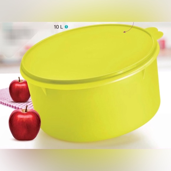 TUPPERWARE® MEGA BOWL 10L (42 CUP) LEMON  COLOR - Picture 4 of 4